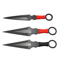 西户户外露营小刀-户外飞刀(012 013红三支装 013黑六支装)野外露营随身刀具