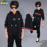 童装男童秋冬装2018新款套装7儿童8加厚9卫衣三件套10中大童11岁