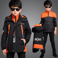 童装男童棉衣外套2018冬装儿童冲锋衣新中大童可拆卸两件套三合一