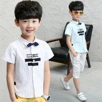 童装男童2018年时尚圆领领结5 6 7 8 9 岁韩版潮流时尚运动上衣帅