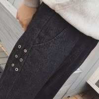 有衣有靠2017秋冬季男士九分黑色牛仔裤韩版潮流小脚裤百搭哈伦裤裤子男