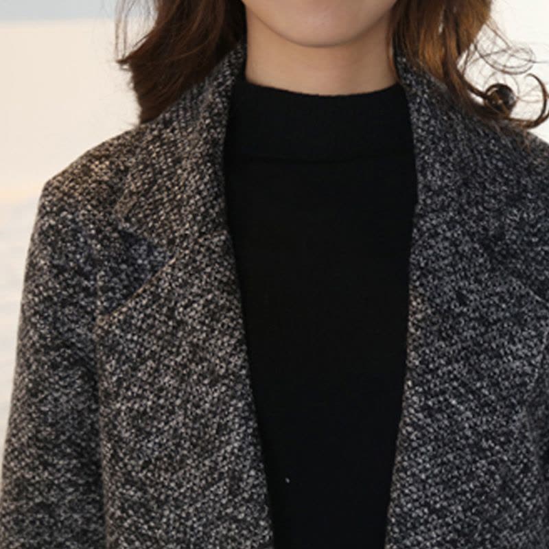 歌诺瑞丝2017女装新款韩版保暖加厚羊羔毛茧型毛呢大衣外套女A13图片