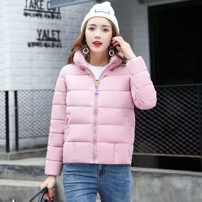 歌诺瑞丝2017冬季新款韩版修身立领加厚面包服短款棉服女902图片