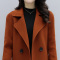 歌诺瑞丝2017冬季女装新款韩版宽松茧型中长款西装毛呢大衣外套女316