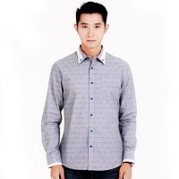 小时代随波动 2016新款圆点衬衫男春季长袖衬衣韩版长袖衬衫潮男士纯棉上衣