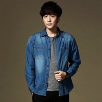 小时代随波动 2016春季潮流男装寸衫潮修身长袖牛仔衬衫 男士休闲
