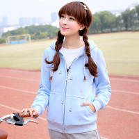 韵诗兰婷2016新款学生棒球服开衫连帽上衣宽松短款卫衣外套情侣班服866