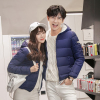 韵诗兰婷大码情侣棉服男女秋冬2016新款情侣装韩版修峰短款连帽棉衣外套817