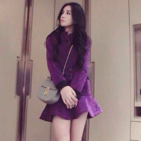 韵诗兰婷欧洲站秋季新款韩国时尚长袖卫衣套装小香风外套包臀短裙两件套女846