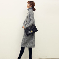 韵诗兰婷2016秋冬装韩版新款高领长款针织衫宽松大码套头毛衣女5888