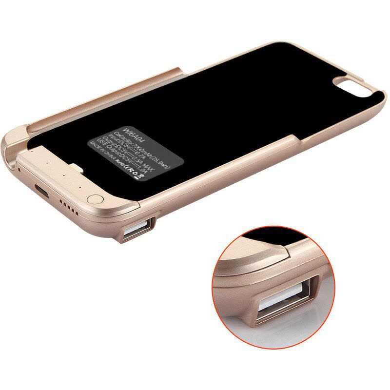 纽米 苹果6/6s/7/8 plus背夹电池 iphone6/6s/7/8 plus充电宝 移动电源-5.5英寸土豪金图片