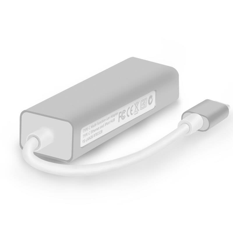 纽米 Type-c千兆网线扩展坞转接头usb-c转换器 转网口 转usb分线器 适用苹果联想三星华硕笔记本电脑 (银色）图片