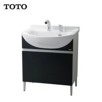 TOTO卫浴洁具 浴柜室落地式洗脸化妆台LDSW750K/W梳洗柜 带龙头DL319C2大陶瓷台盆