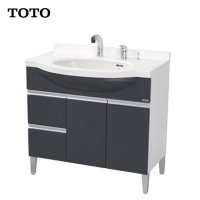 TOTO洁具卫浴 落地式洗脸化妆台 LDKW903K/W 浴室柜 梳洗台含龙头DL319C2 大台盆
