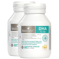 【2瓶】澳大利亚BioIsland佰澳朗德婴幼儿海藻油DHA60粒 28天-12岁