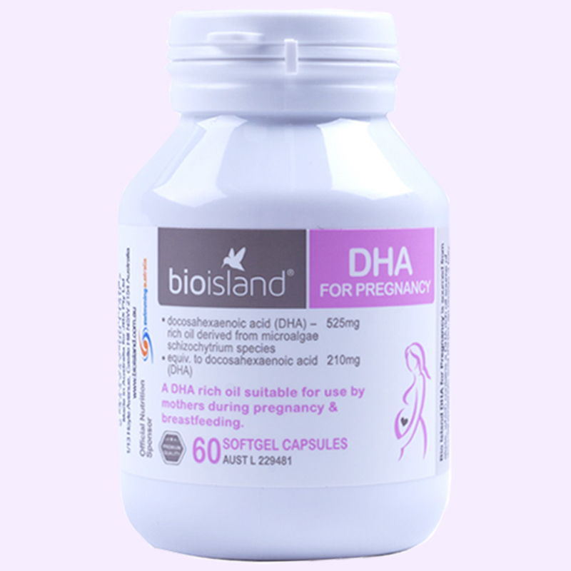 澳洲Bio Island 佰澳朗德孕妇海藻油 DHA 备孕孕妇哺乳期专用60粒进口瓶装
