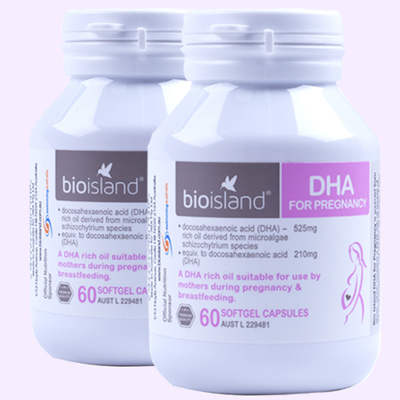 [2瓶装]澳洲Bio Island 佰澳朗德海藻油 DHA 备孕 孕妇哺乳期专用60粒