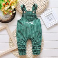 小一峰(xiaoyifeng)2016春季新款潮流条纹儿童背带裤修身男女小孩长裤子童裤 F161006