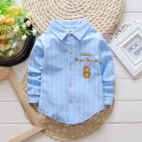 小一峰(xiaoyifeng)2016春装男小童纯棉套头衫条纹外出家居服休闲长袖卫衣潮流上衣F161029