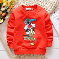 小一峰(xiaoyifeng)2016春装男小童纯棉套头衫可爱外出家具服休闲长袖卫衣潮流上衣 F161025