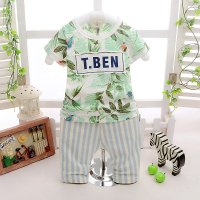 儿童t恤套装男休闲树叶婴幼儿夏装 男宝宝小孩t恤女0-1-2-3岁潮