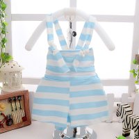 婴幼儿夏装 男宝宝背带裤男童夏款条纹女宝宝背带裤0-1-2-3岁潮