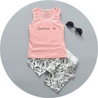 宝宝背心夏男童马甲背心纯色婴儿背心t恤男孩汗衫儿童背心套装潮