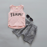 儿童背心套装男女童夏季薄款宝宝背心无袖童装两件套