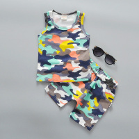 夏季男女宝宝背心短裤套装男女儿童衣服套装