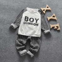 新款秋装宝宝童装潮流长袖男童外出服两件套