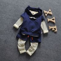 秋季新款宝宝童装男童女婴儿童胡子三件套装