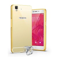 行岛 OPPO R7手机壳 oppo r7c手机套 oppor7t保护壳 手机外壳保护套 金属边框 镜面后盖 防摔