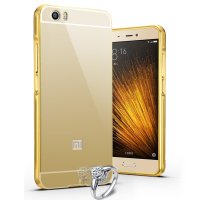 行岛 小米5手机壳 小米5手机套 小米5外壳 保护壳 保护套 金属边框 镜面后盖 防摔 硬壳