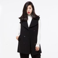 SIMINA 女士马甲 SW55001 冬装2015新款外套女 修身双排扣马甲外套上衣纯色西装马甲