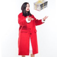 SIMINA 女士大衣 SW55013 女装2016秋冬新款羊毛呢子大衣 时尚直筒纯色外套中长款潮