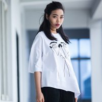 SIMINA女装2016春夏新款短袖T恤 印花针织衫套头打底衫直筒体恤女 SY61003