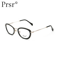 [帕莎]商务眼镜框女圆形全框透明眼镜架大脸配近视眼镜PT66007