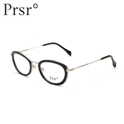 [帕莎]商务眼镜框女圆形全框透明眼镜架大脸配近视眼镜PT66007