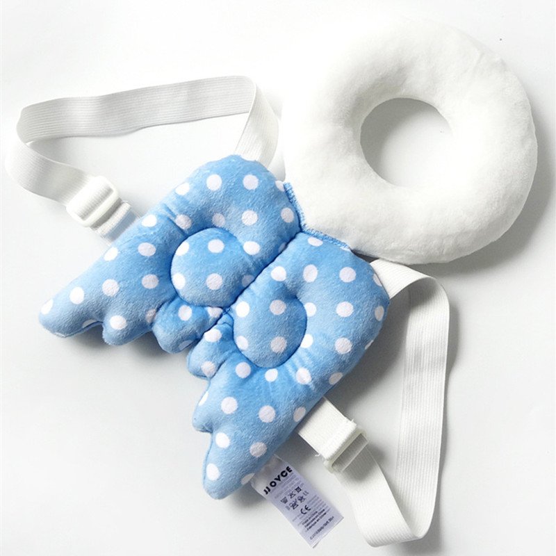 小天使护头枕 学步宝宝头部保护垫 婴儿防摔垫 天使蓝 一个