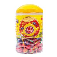 真知棒水果味棒棒糖108支桶装礼盒 真知棒综合果味星空创意棒棒糖