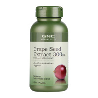 【海外购】GNC健安喜 葡萄籽精华胶囊 美白淡斑 防辐射 天然防晒300mg 100粒 美国原装直邮
