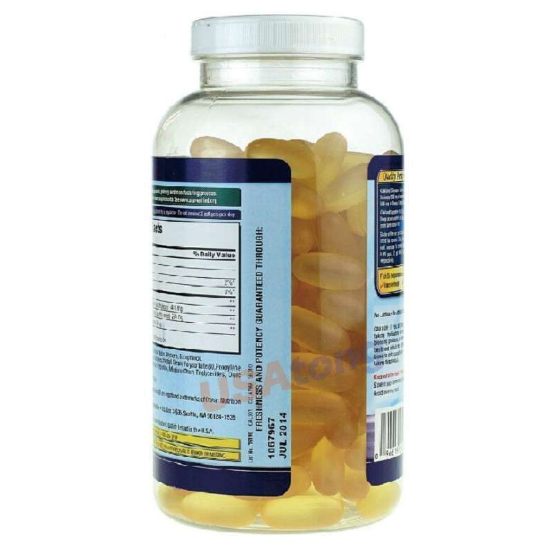 [海外购]Kirkland Omega-3 Fish Oil 1200mg深海鱼油180粒 美国原装直邮