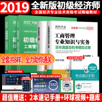 环球2019初级经济师全新版精编教材经济基础知识+工商管理专业知识与实务教材历年真题机考模拟试卷全套4本初级经济师考