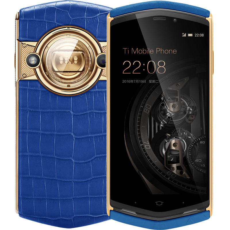 8848鳄鱼皮订制版智能钛金手机全网通双卡双待双系统安全手机