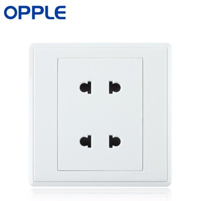 OPPLE欧普照明 86型电工面板墙壁开关插座防漏电安全 四孔