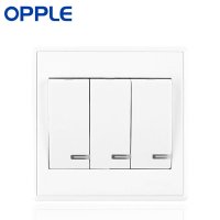 OPPLE欧普照明 86型电工面板墙壁开关插座防漏电安全 三开双控