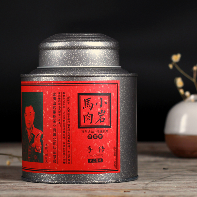 【中华特色】武夷山馆 闽掌柜 手传新品 正岩马头岩肉桂茶100g罐装 武夷山大红袍乌龙茶茶叶 华东