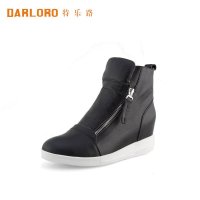 darloro/特乐路2015秋冬新款内增高真牛皮休闲高帮女鞋4570912