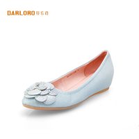 darloro/特乐路2016春夏新款内增高珠光真皮女单鞋4611232