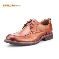 darloro/特乐路系带真皮休闲皮鞋英伦男鞋7616652W